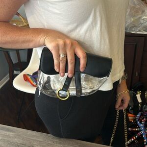 Saddle bag clear tote